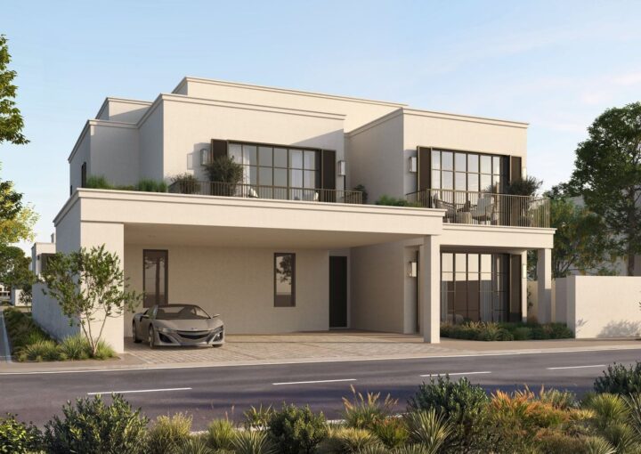 Wadeem Gardens 4 yatak odalı modern villa ön cephesi