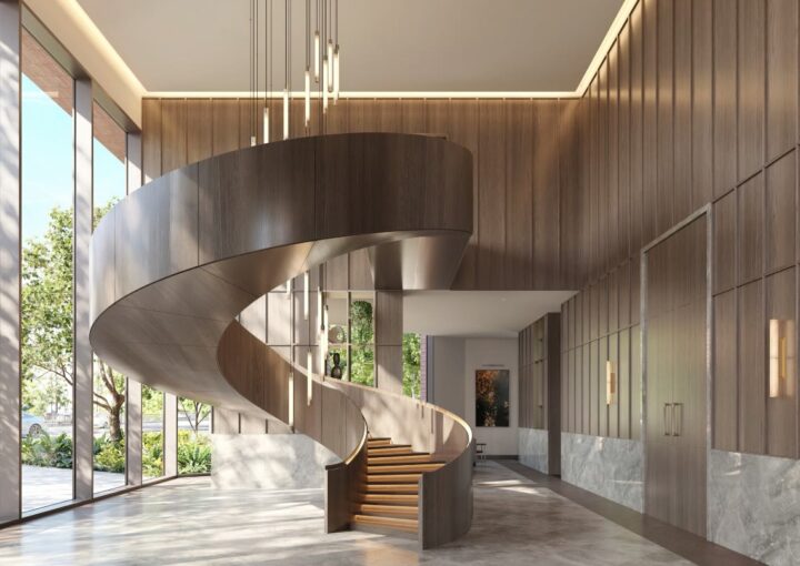 100 Avenue Road çift yükseklikli giriş holü