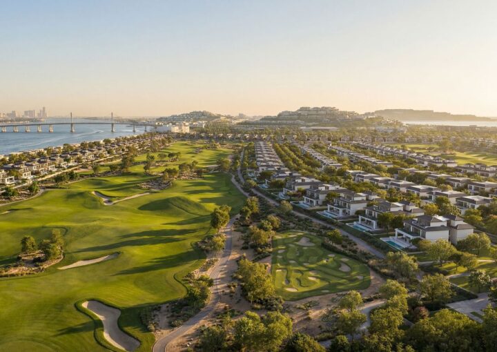 Hudayriyat Island ve Golf Estates havadan görünüm