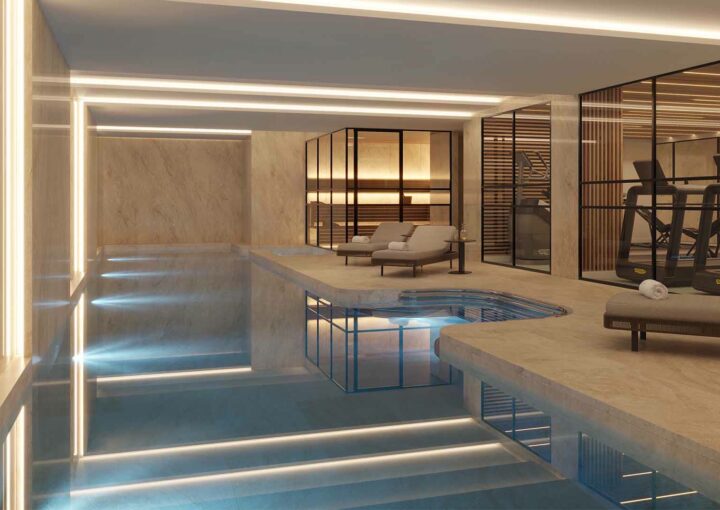 100 Avenue Road sakinlere özel yüzme havuzu